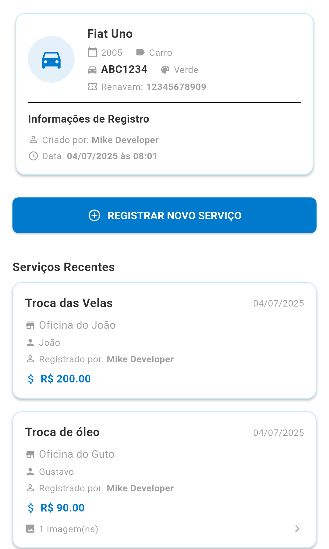 Tela de perfil PRO